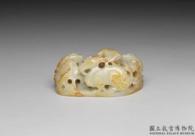 图片[2]-Jade brush stand in the shape of an auspicious beast, Ming dynasty (1368-1644)-China Archive